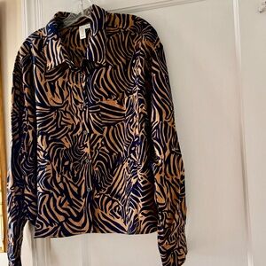 Joie Animal Print Button Down Shirt